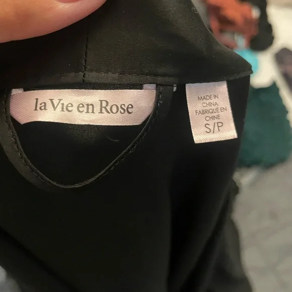 Satin Robe black - Picture 2 of 2